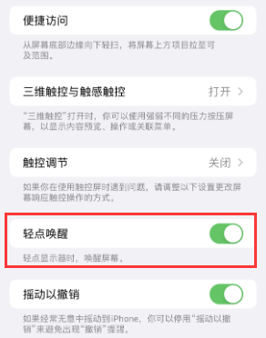 余姚苹果授权维修站分享iPhone轻点无法唤醒怎么办 